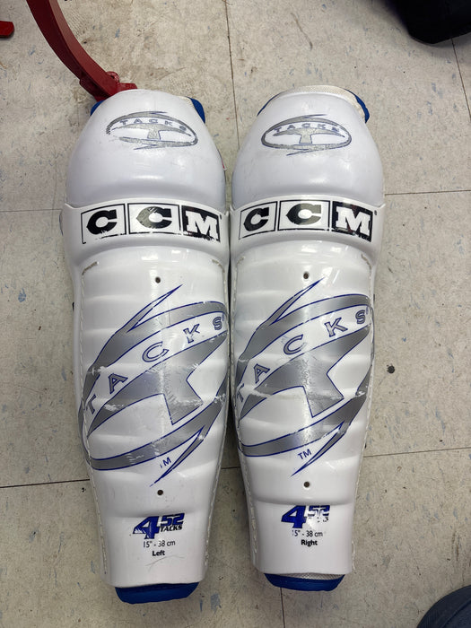 Used CCM Tacks 452 15” Senior Shin Guards