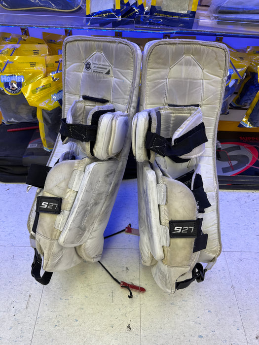 Used Bauer Supreme S27 Junior Medium 26+1” Leg Pads