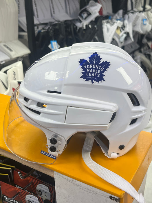 Used CCM Tacks 910 Maple Leafs Pro Stock Senior Small Helmet