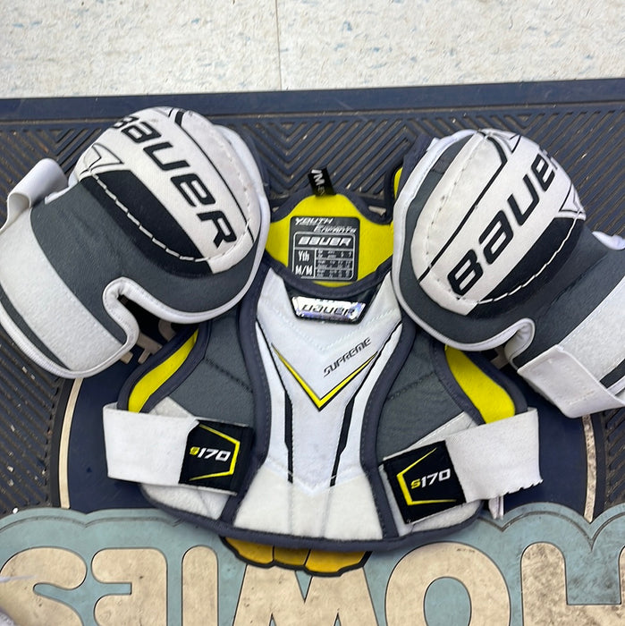 Used Bauer Supreme S170 Youth Medium Shoulder Pads