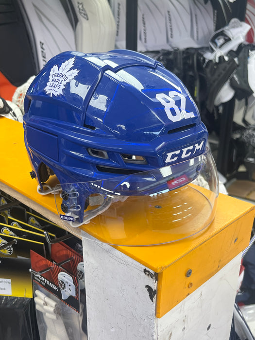 Used CCM Tacks 910 Maple Leafs Pro Stock Senior Medium Helmet