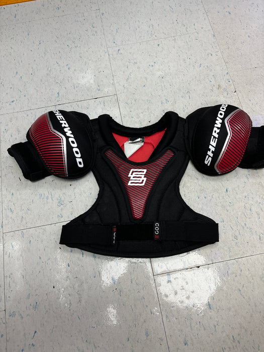 Used Sherwood Code Youth Large Shoulder Pads