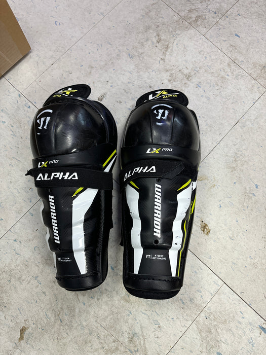 Used Warrior Alpha LX Pro 9” Youth Shin Guards